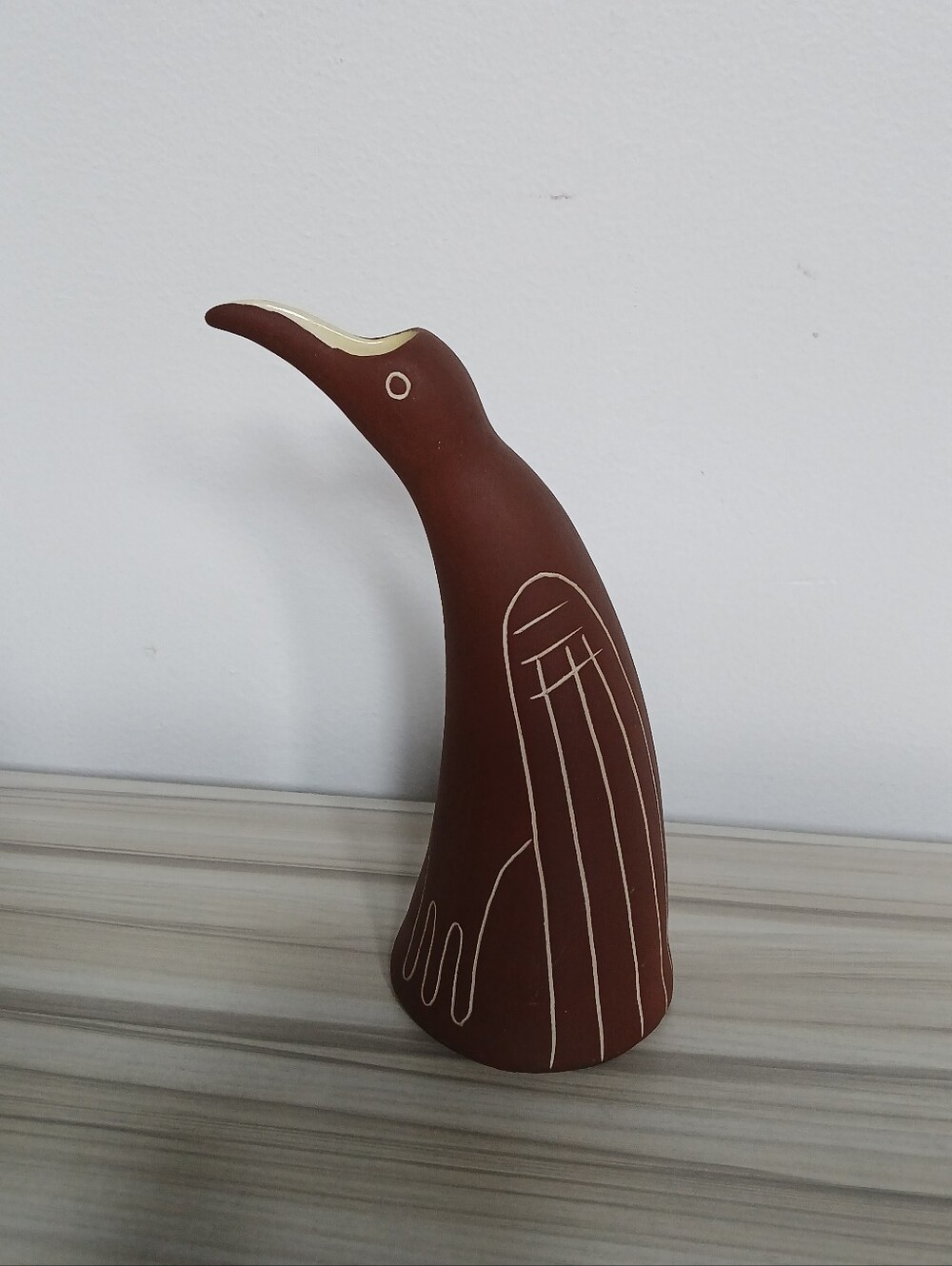 Vintage Drostdy Ware Bird Vase Vessel Hand Decorated Made in South Africa